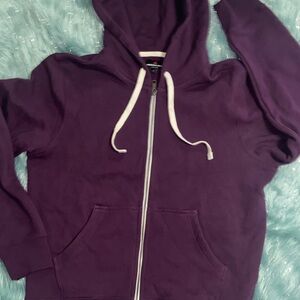 American Giant Purple Zip Up Hoodie Jacket